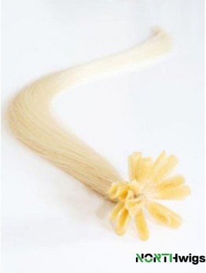 Blonde Straight Exquisite Nail/U Tip Hair Extensions