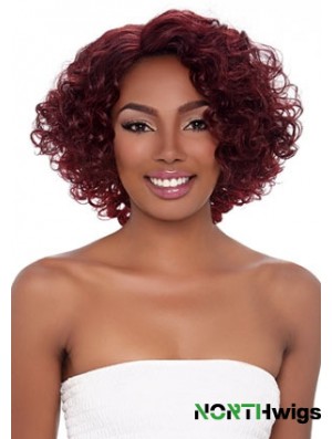 Curly Wigs For African American Women With Capless Curly Style Red Color