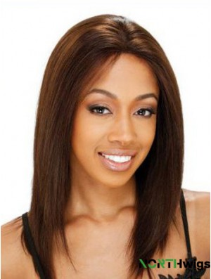 Human Hair Lace Front Wig Indian Remy Straight Style Shoulder Length