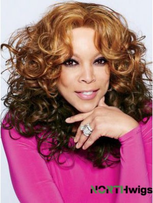 Without Bangs Curly Ombre/2 Tone 18 inch Fashionable  Wigs